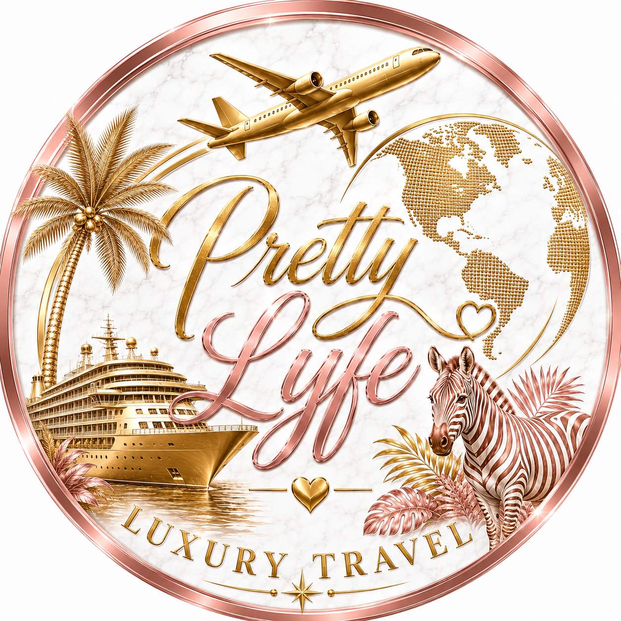 Pretty Lyfe Luxury Travel logo